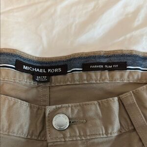 Michael Kors Parker Slim Fit Tan Pants